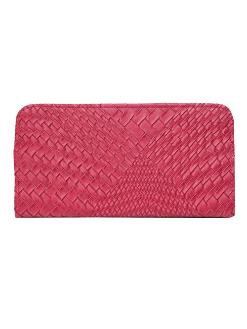 pink leatherette braided clutch - 12268495 - Very Small Image - 1