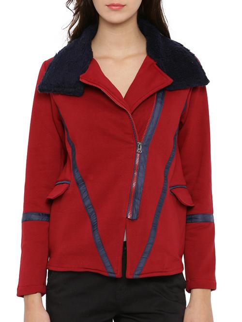 red cotton zipper jacket - 12269383 - Very Small Image - 1