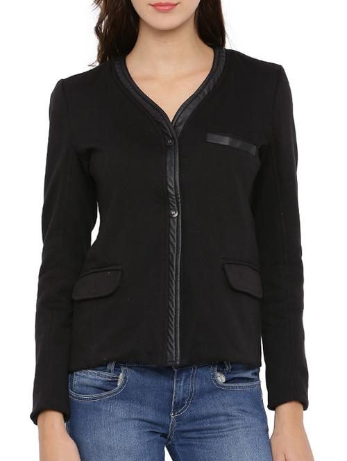 solid black cotton blazer - 12269388 - Very Small Image - 1