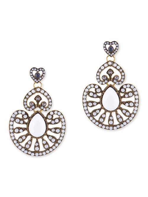 gold metal drop earring - 12272156 - Very Small Image - 1
