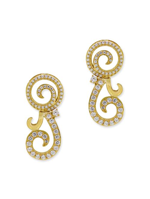 yellow silver drop earrings - 12272431 - Very Small Image - 1
