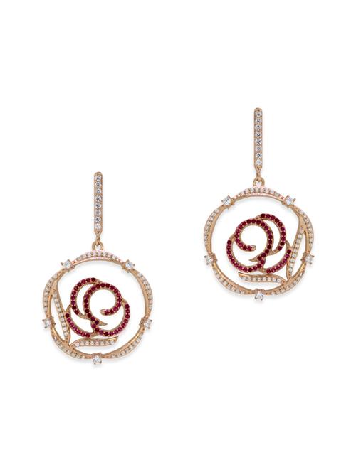 red silver drop earrings - 12272456 - Very Small Image - 1