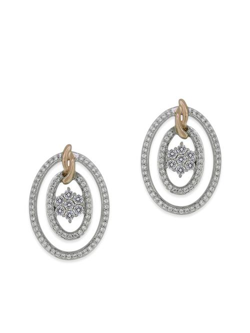 white silver drop earrings - 12272460 - Very Small Image - 1