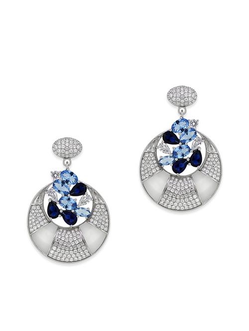 blue silver drop earrings - 12272464 - Very Small Image - 1