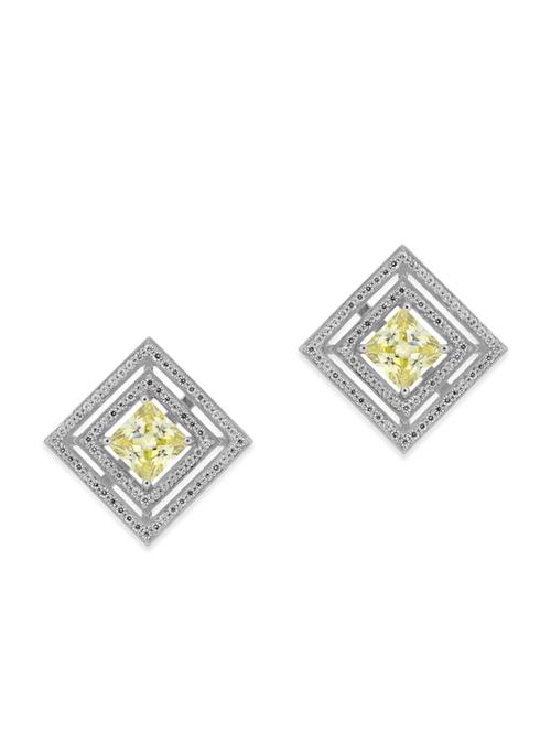 white silver studs earrings - 12272486 - Very Small Image - 1