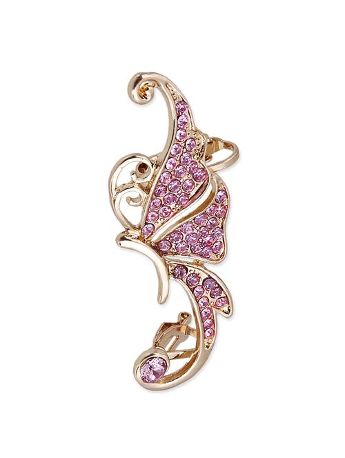 pink crystal ear cuff earrings - 12272578 - Very Small Image - 1