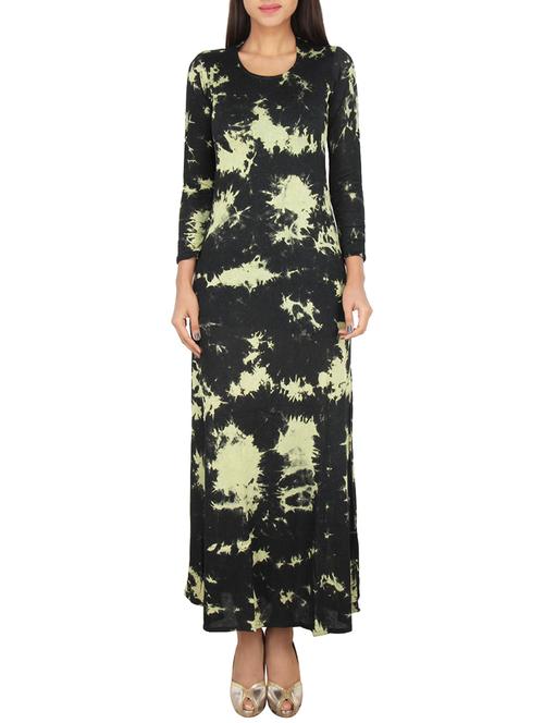 black printed maxi dress - 12273303 - Very Small Image - 1