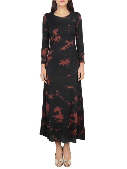 black printed maxi dress - 12273304 - Very Small Image - 1