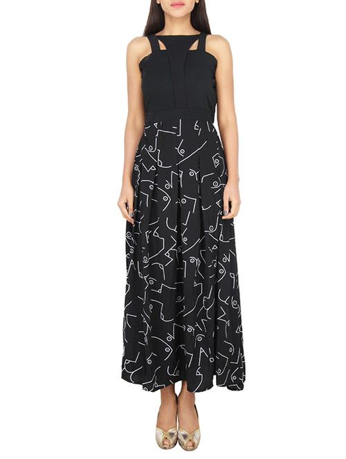 black printed maxi dress - 12273315 - Very Small Image - 1