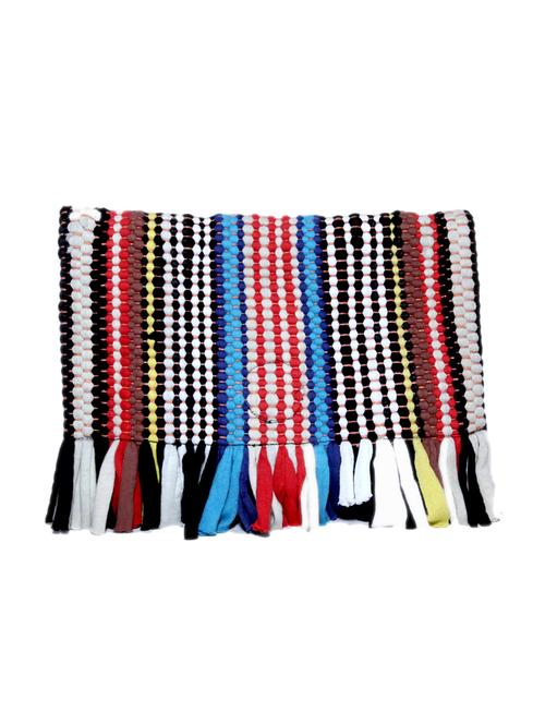 multi colored cotton tasselled clutch - 12274766 - Very Small Image - 1