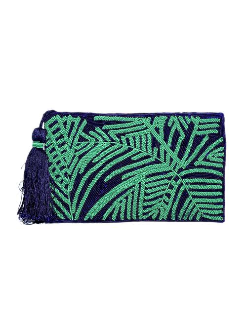 multi cotton embroidered tasselled clutch - 12274767 - Very Small Image - 1