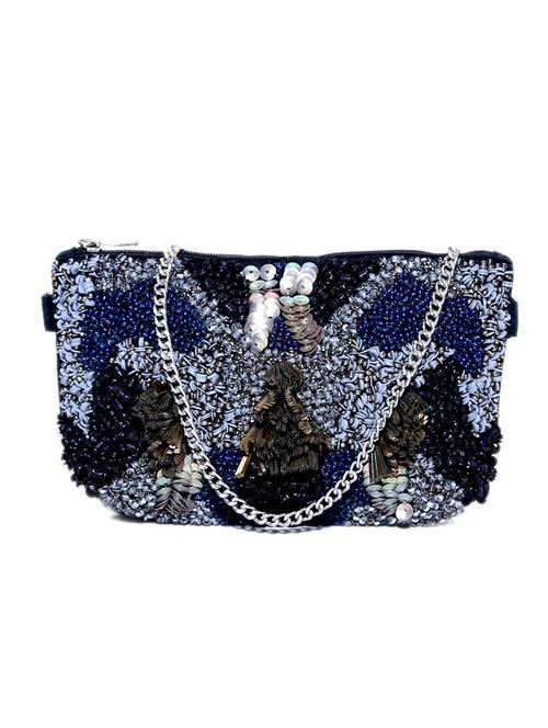 multi colored embellished cotton clutch cum sling - 12274770 - Very Small Image - 1