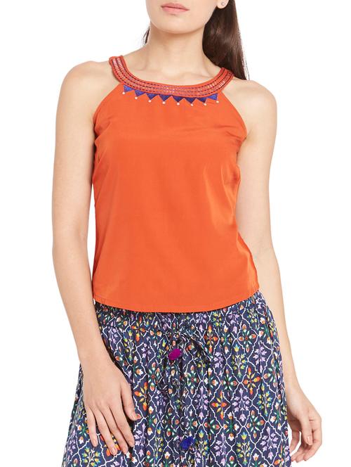 orange polyester regular top - 12276455 - Very Small Image - 1