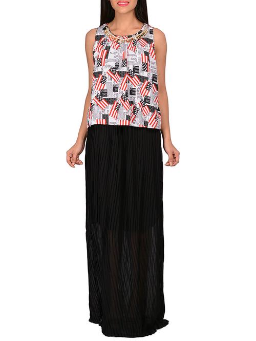 black printed cotton maxi dress - 12277825 - Very Small Image - 1