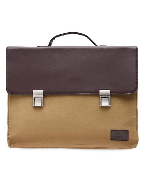 khaki brown canvas structured satchel - 1228353 - Very Small Image - 1