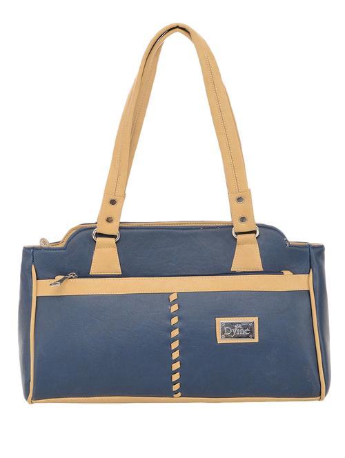 blue synthetic leather handbag - 12293011 - Very Small Image - 1