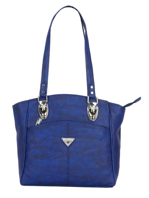 blue synthetic leather handbag - 12293801 - Very Small Image - 1