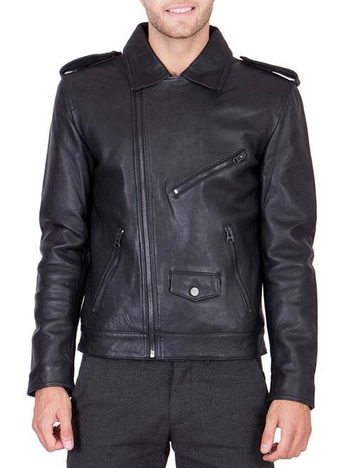 black leather biker jacket - 12295521 - Very Small Image - 1