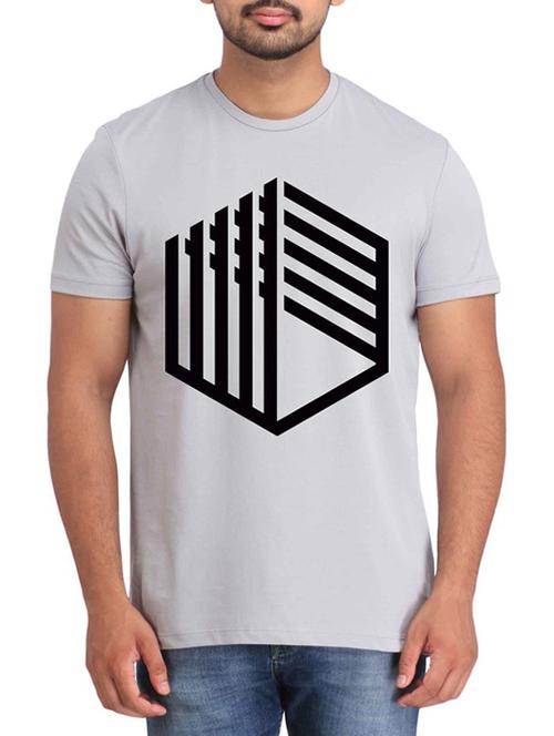 Grey Cotton t-shirt - 12296504 - Very Small Image - 1