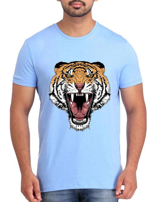 Blue Cotton t-shirt - 12296544 - Very Small Image - 1