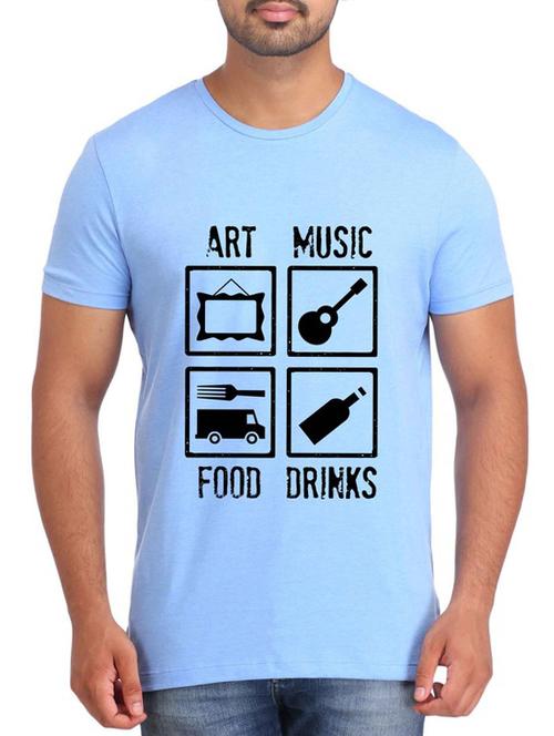 Blue Cotton t-shirt - 12296719 - Very Small Image - 1