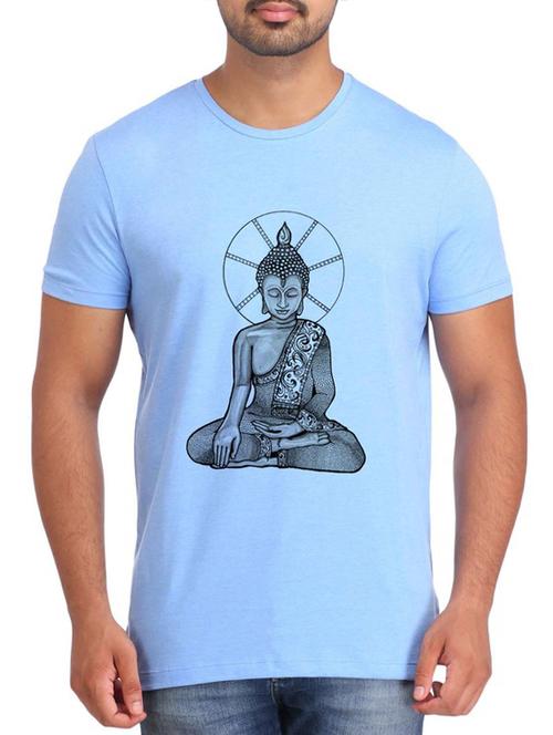 Blue Cotton t-shirt - 12296866 - Very Small Image - 1