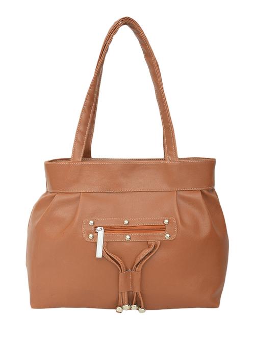 brown leatherette handbag - 12297510 - Very Small Image - 1