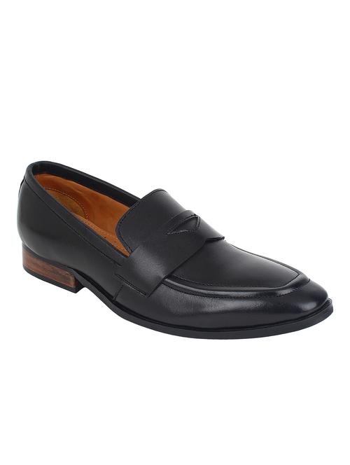 black color, leather slip on - 12297603 - Very Small Image - 1