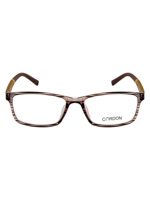 cardon transparent brown rectangular full rim eyeframe - 12300454 - Very Small Image - 1