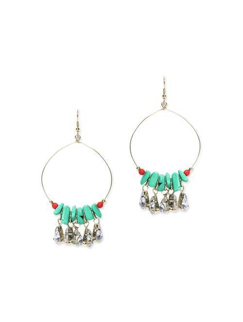multi colored metal drop earring - 12300650 - Very Small Image - 1