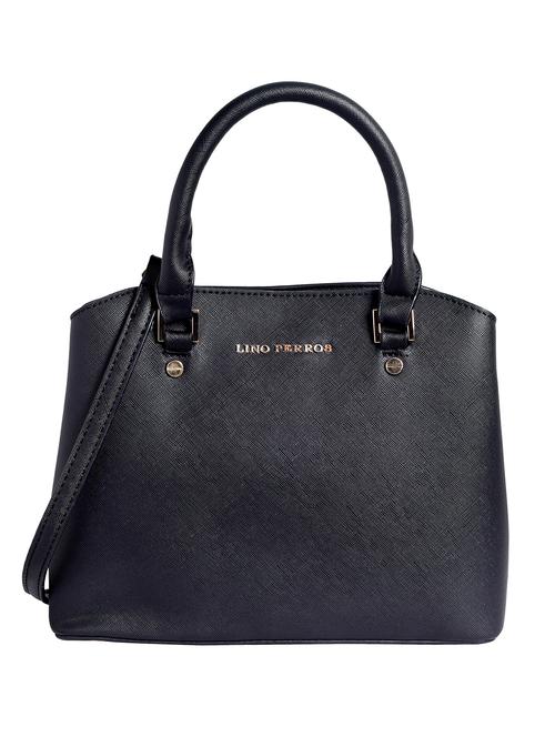 black leatherette handbag with sling - 12302501 - Very Small Image - 1