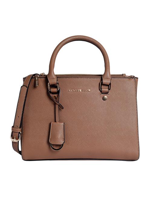Brown leatherette handbag with sling - 12302506 - Very Small Image - 1