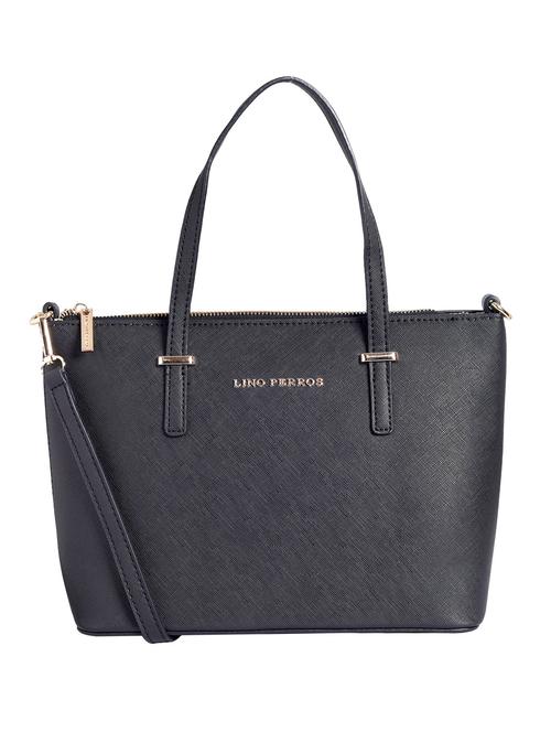 black leatherette handbag with sling - 12302512 - Very Small Image - 1