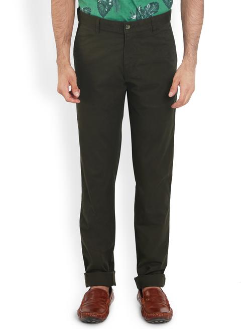 green cotton casual trouser - 12304333 - Very Small Image - 1