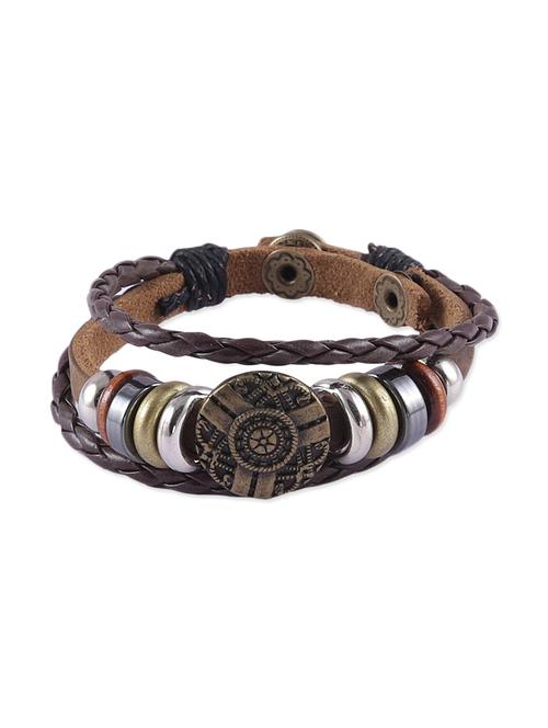 multi faux leather metal bracelet - 12305726 - Very Small Image - 1