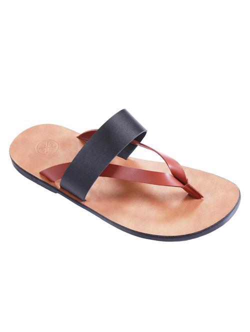 tan leather slip on slippers - 12311812 - Very Small Image - 1
