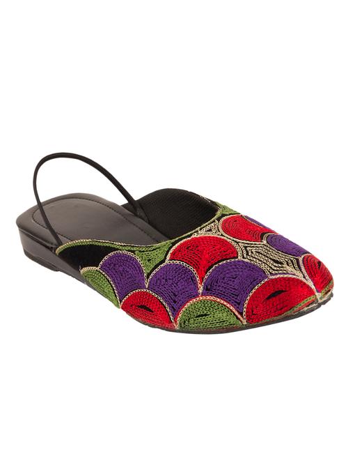 multi colored embroidered juti - 12314910 - Very Small Image - 1