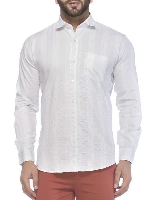 white cotton casual shirt - 12316587 - Very Small Image - 1