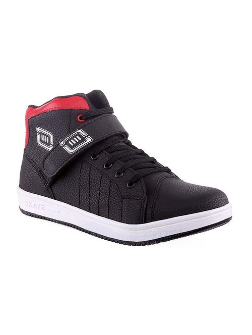 black color, leatherette sneakers - 12317396 - Very Small Image - 1