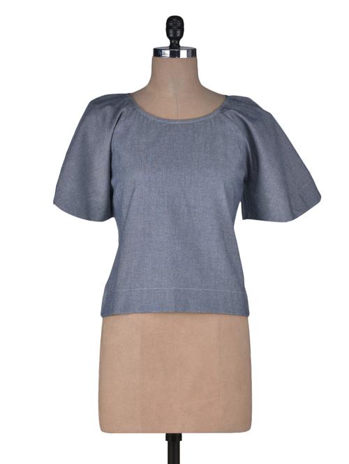 grey poly cotton top - 1232116 - Very Small Image - 1