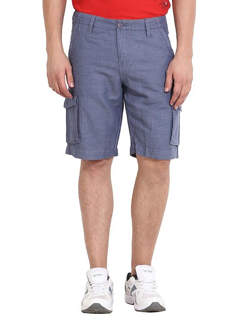 blue linen shorts - 12324156 - Very Small Image - 1