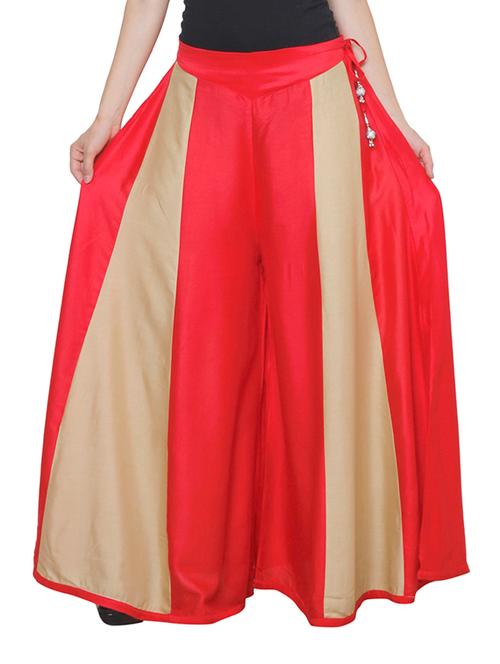 red rayon palazzo - 12324411 - Very Small Image - 1