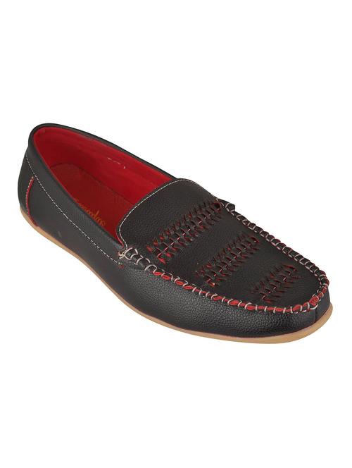 black synthetic slip on loafers - 12326576 - Very Small Image - 1