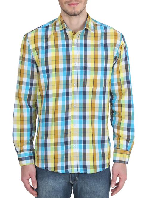 yellow cotton casual shirt - 12326854 - Very Small Image - 1