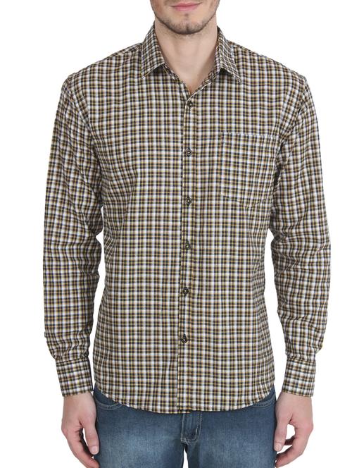 yellow cotton casual shirt - 12326860 - Very Small Image - 1