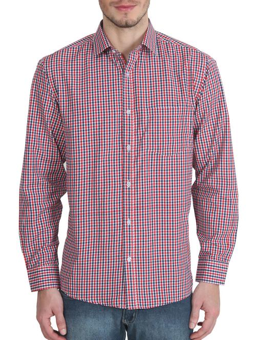 multicolored cotton check casual shirt - 12326862 - Very Small Image - 1
