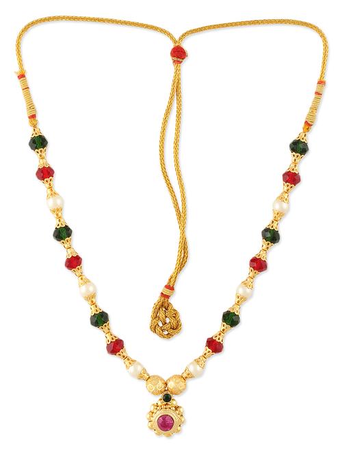 Multi gold plated long necklace - 12329657 - Very Small Image - 1