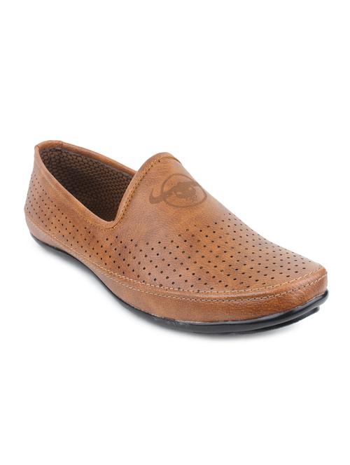 tan synthetic slip on loafers - 12333950 - Very Small Image - 1