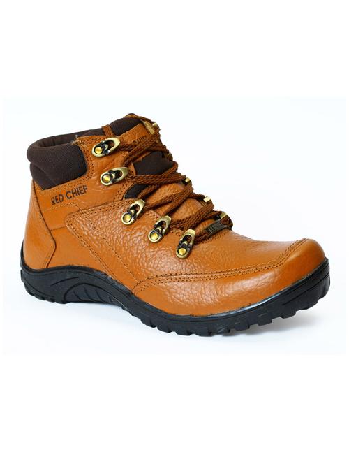 tan leather lace up boots - 12336485 - Very Small Image - 1