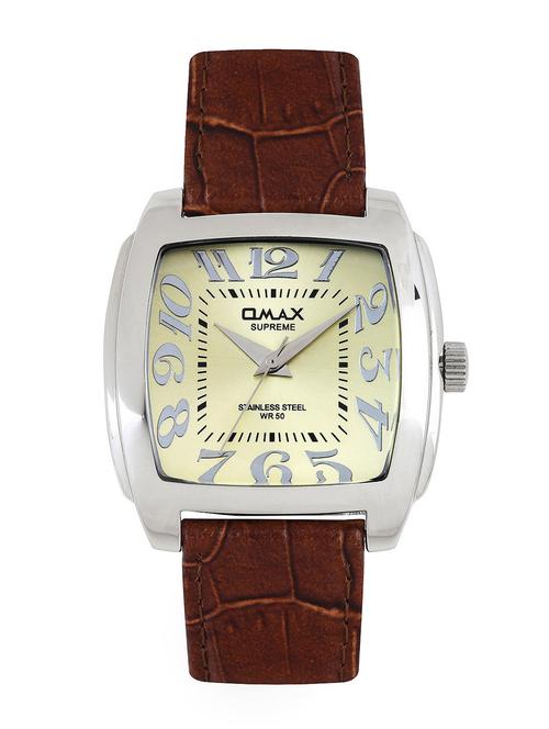 omax gold dial men's watch - ss312 - 12341458 - Very Small Image - 1
